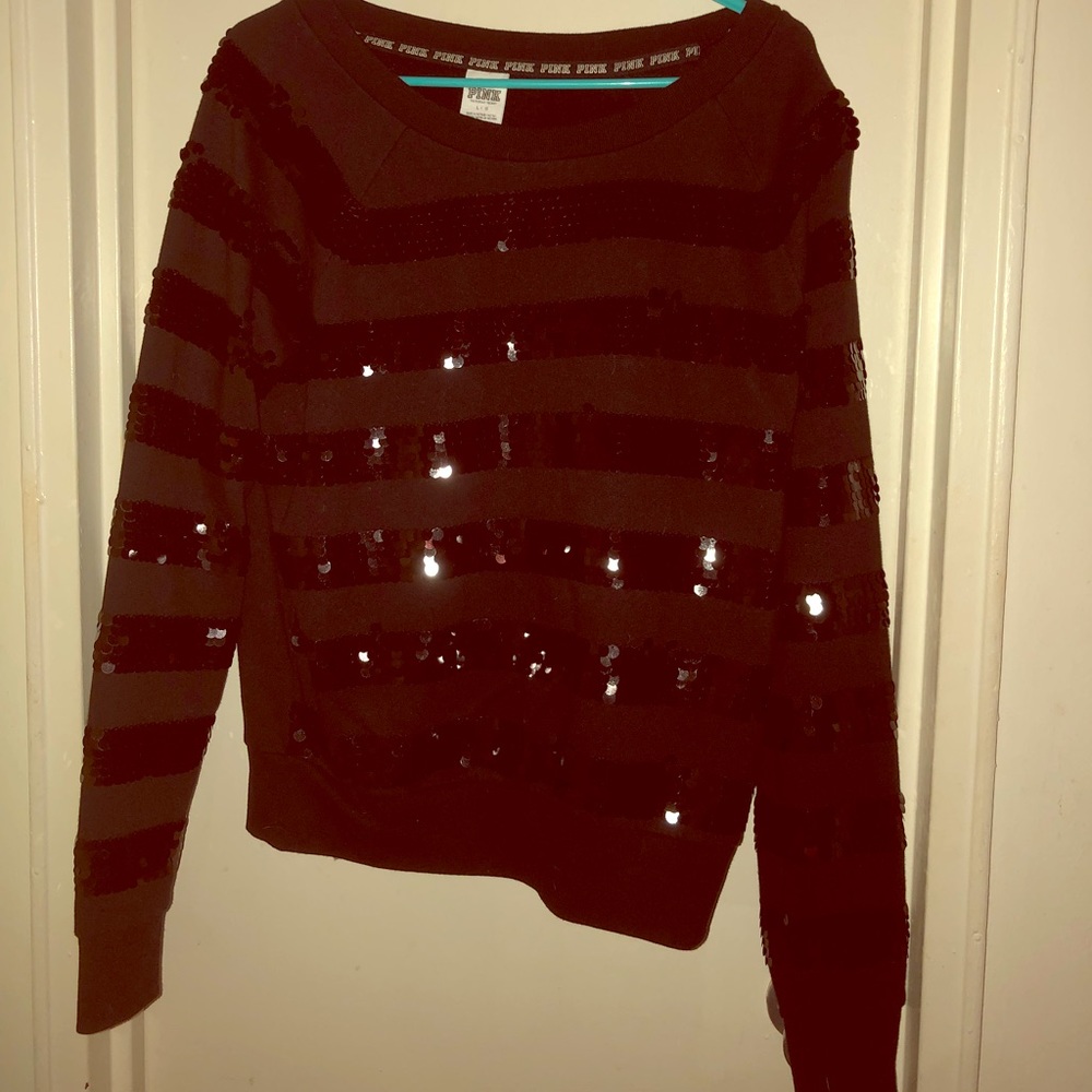 Sequined Black Sweatshirt